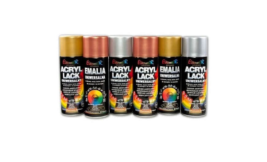 Metaliczne lakiery dekoracyjne firmy Pol-Expo Eurocolor 